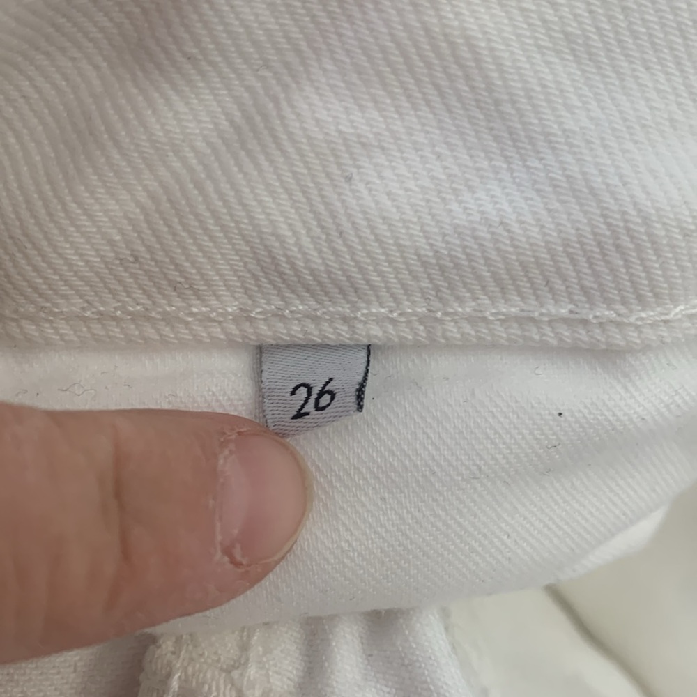 Boyish Anthropologie Corey Jean Skirt White Denim 26 High Rise Mini Royal Weddng - Picture 7 of 16